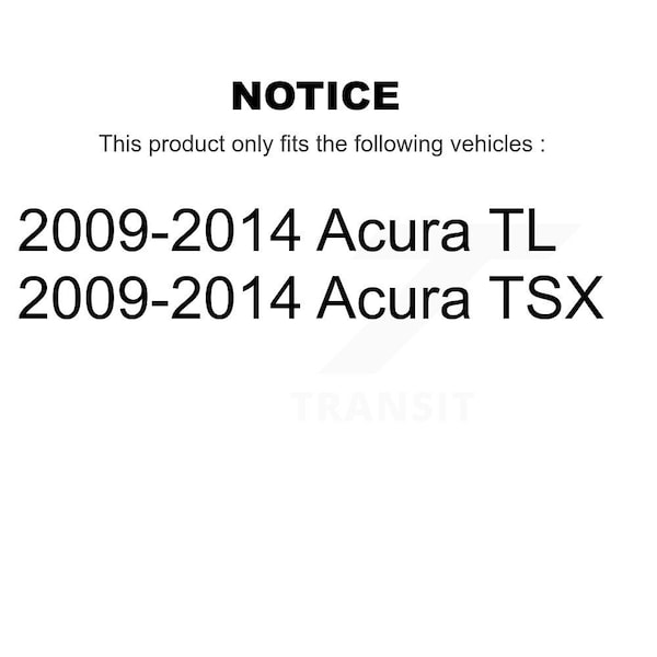 Rear Right Complete Shock Assembly And TOR Link Kit For 2009-2014 Acura TL TSX